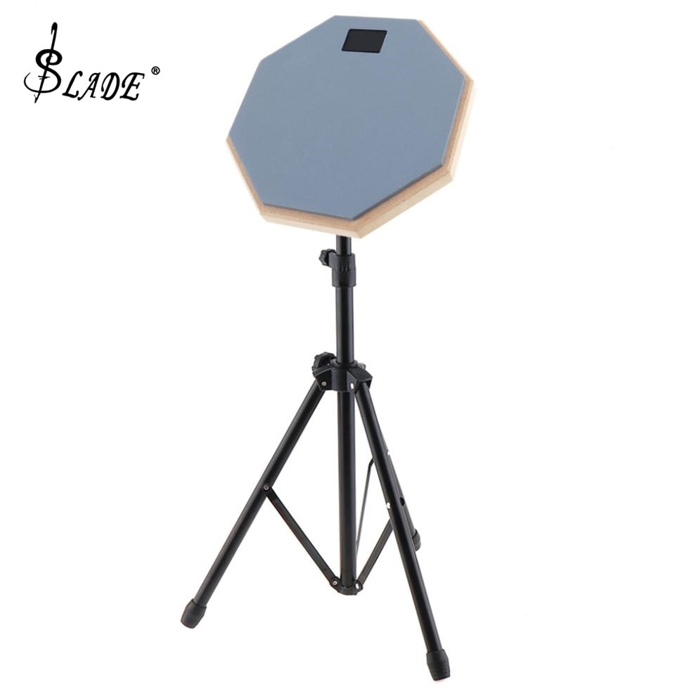 Rubber Wooden Dumb Drum Practice Training Drum Pad with Stand for Jazz Drums Exercise