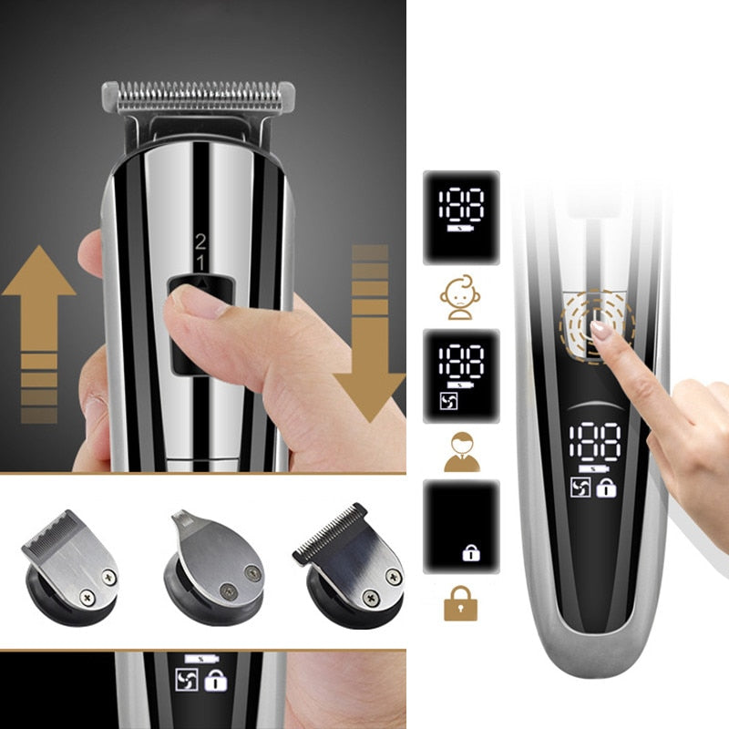 Kemei Electric Hair Clipper Beauty kit for Men Electric shaver beard trimme men&#39;s Razor multifunctional hair cutting machine