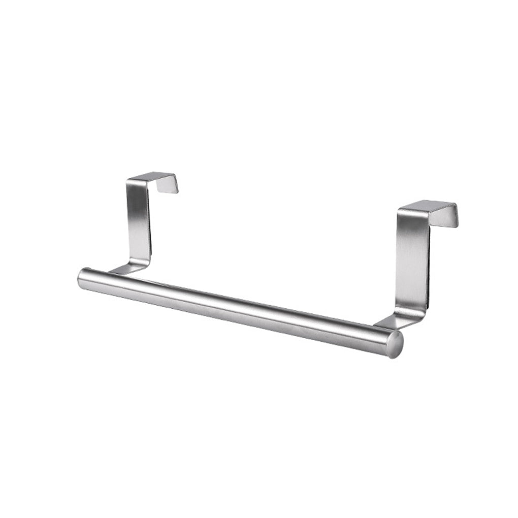 Stainless steel bathroom kitchen cabinet towel rag rack over door towel bar hanger rack hanger hanger