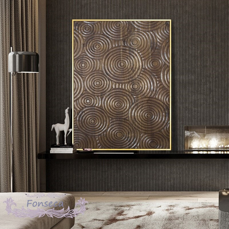Abstract Wood Grain Decorative Canvas Painting On The Wall Luxury Style Poster for Modern Home Design Aesthetic Room Decor