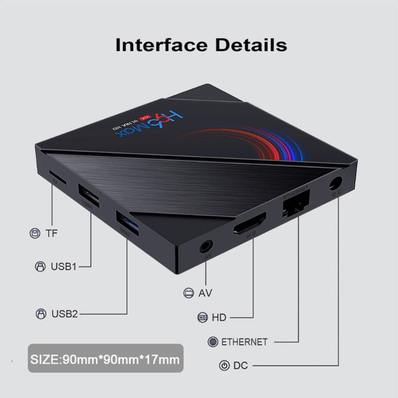 H96 MAX Smart TV Box 16GB 32GB 64GB Allwinner H616 Quad Core ARM Cortex A53 Wifi BT4.0 Youtube Reproductor Intelligence Set Top