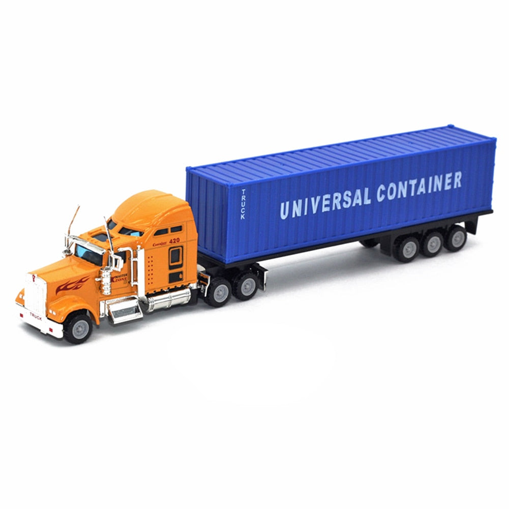 Kid Classic Vehicle Toys Assembled Model Building Kits Tool 1/65 Diecast Simulation Alloy Car Carrier Truck Model