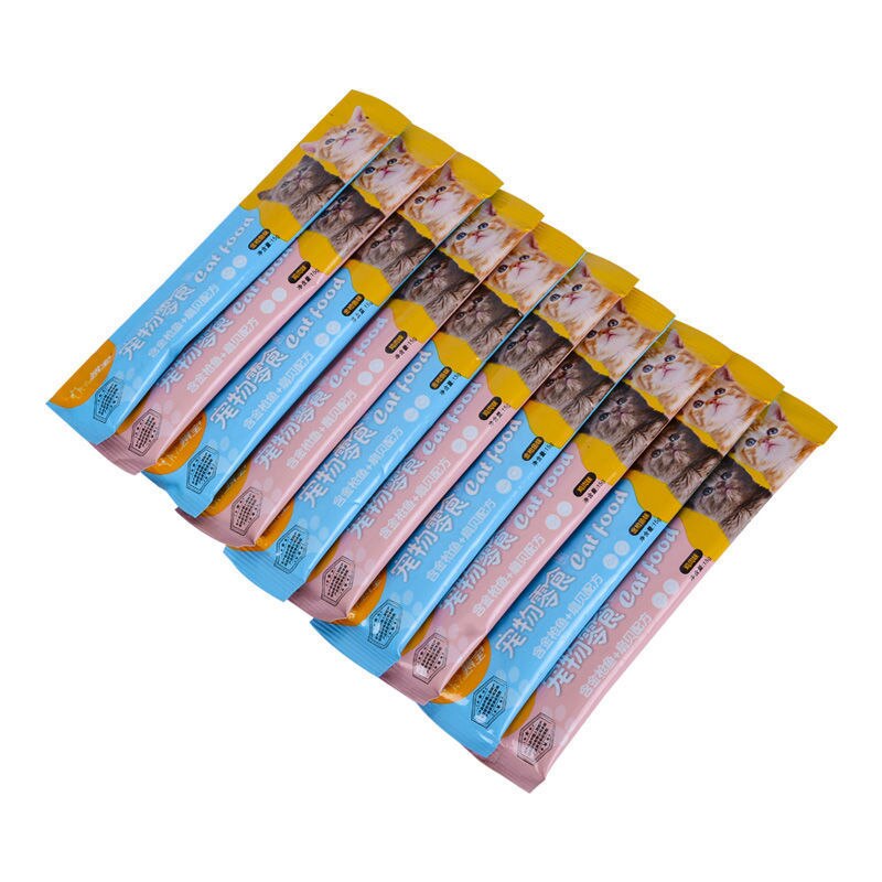 Cat snacks cat strips 15g/cat wet food cat kitty kitty into cat liquid nutrition cream fresh meat strips training reward