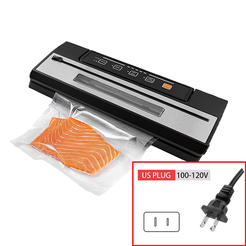 YUMYTH Food Vacuum Sealer with Transparent Window Design Sous Vide Home Vacuum Packing Machine Vacuum Bags Save Storage T294