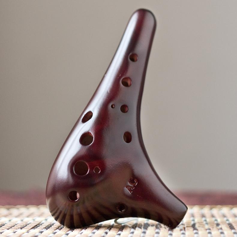 12 Hole Alto Tone C Key Ocarina Flute Ceramic Legend of Ocarina Professional Musical Instrument Smoked Fluta Ocarina