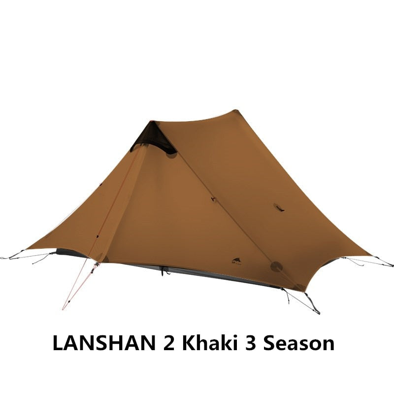 LanShan 2 3F UL GEAR 2 Person 1 Person Outdoor Ultralight Camping Tent 3 Season 4 Season Professional 15D Silnylon Rodless Tent