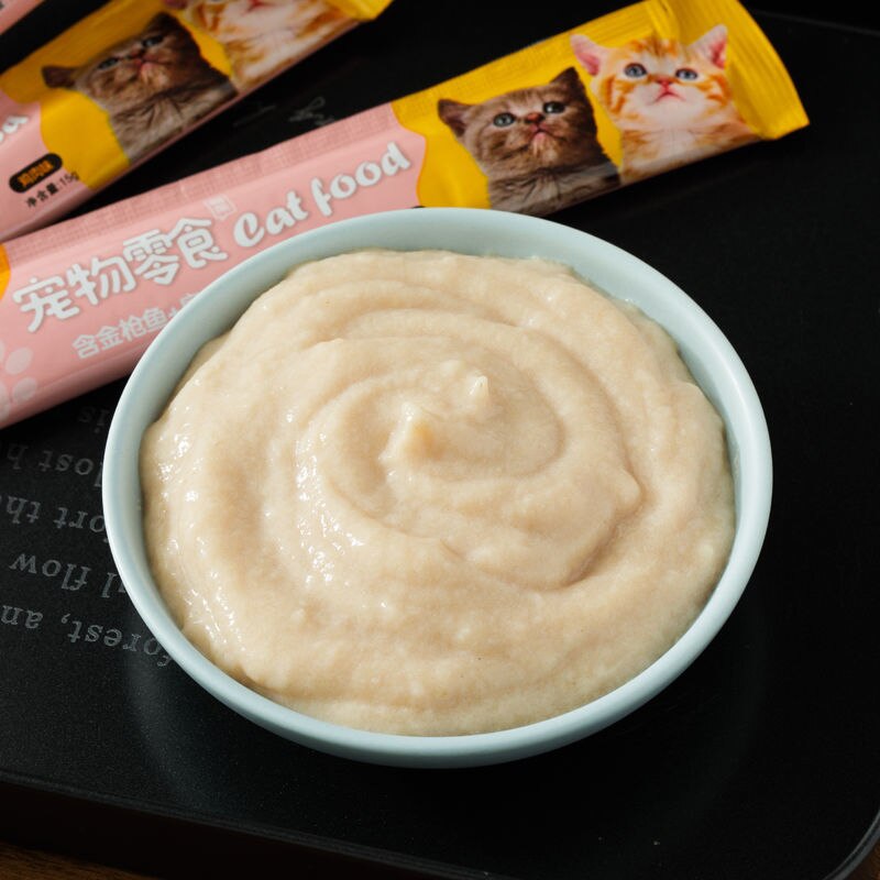 Cat snacks cat strips 15g/cat wet food cat kitty kitty into cat liquid nutrition cream fresh meat strips training reward