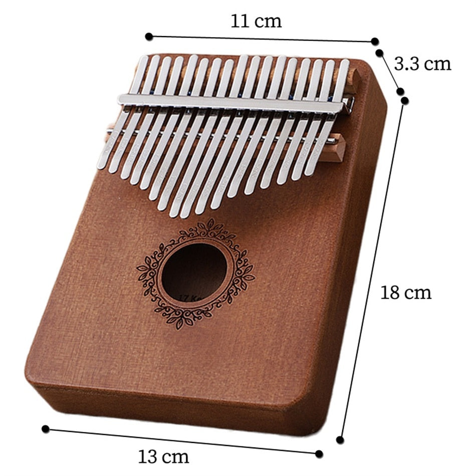 17 key  Perfect Gauntlets Piano Mahogany kalimba Musical Instrument Beginner Thumb Piano With Accessory Wood acoustic musical i