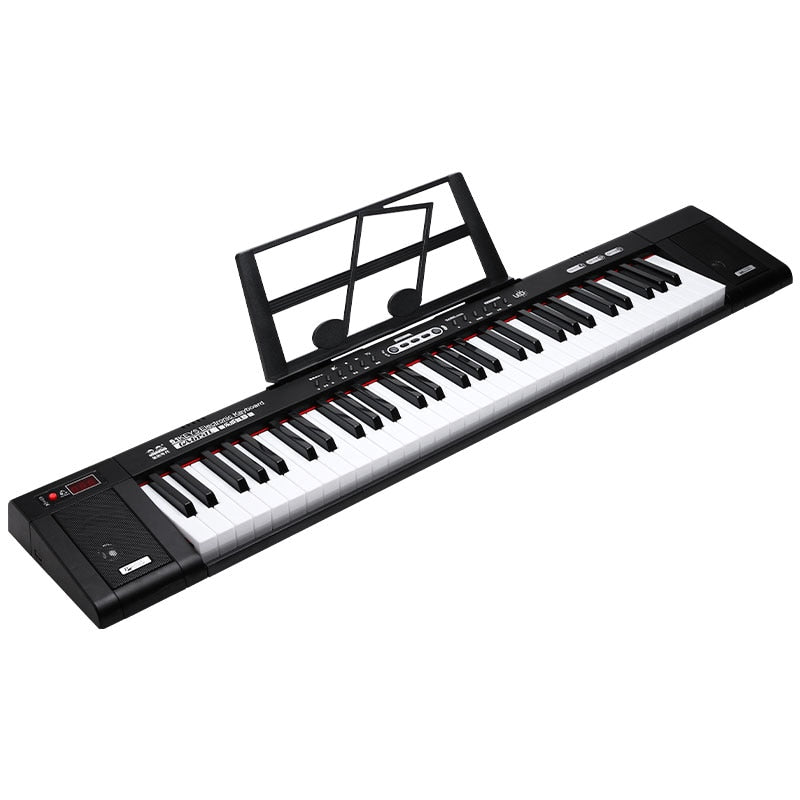 61 key piano  keyboard music synthesizer electronic pianos children full size yamaha blacklit  musical organizers instrument