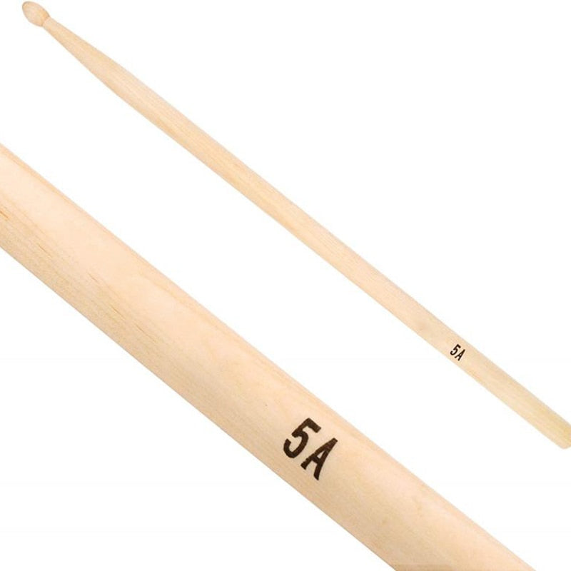14 Packs 5A Natural Drumsticks Professional Drum Sticks Wood Tip Drumsticks Musical Instruments 7Pairs Maple with Waterproof Bag