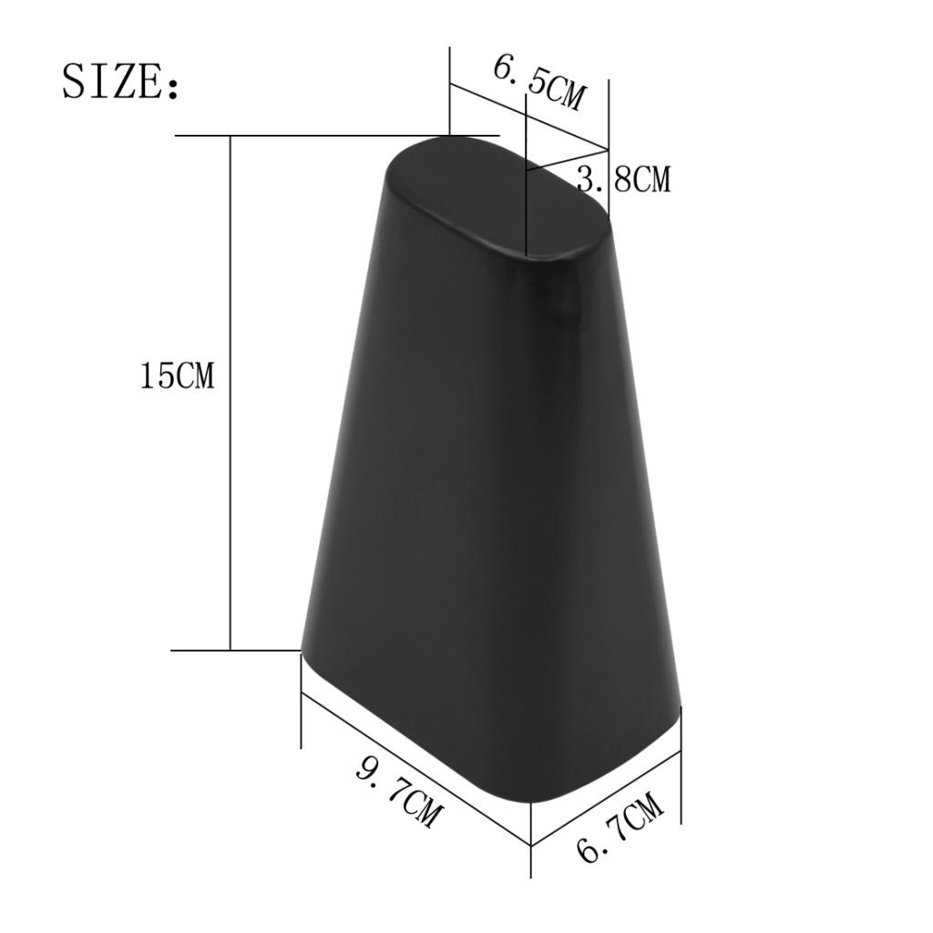 6&quot; High Pitch Hand Held Cowbell Cow Bell Percussion Musical Instrument Black