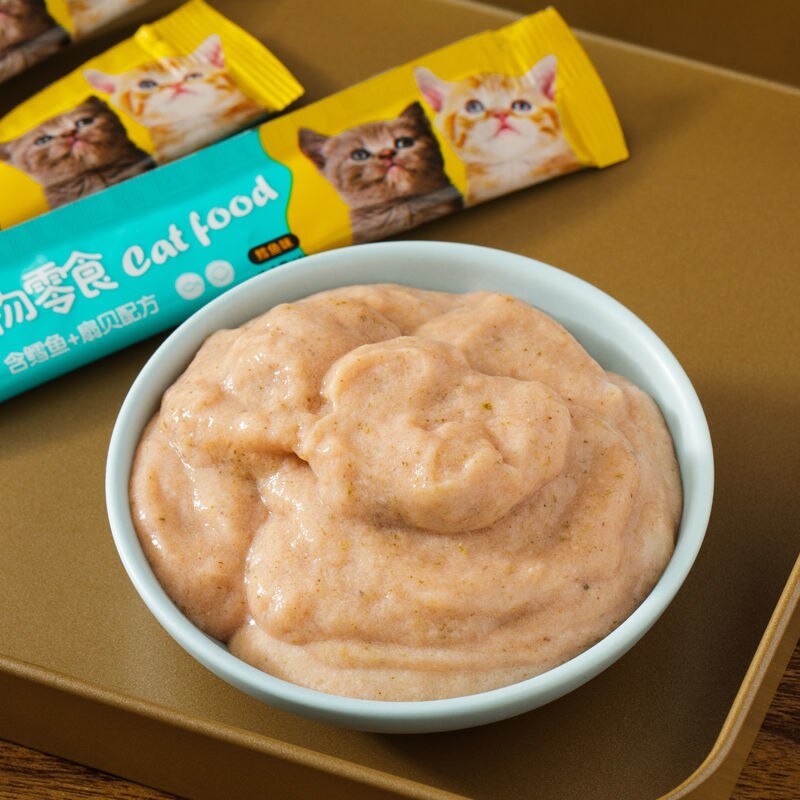 Cat snacks cat strips 15g/cat wet food cat kitty kitty into cat liquid nutrition cream fresh meat strips training reward