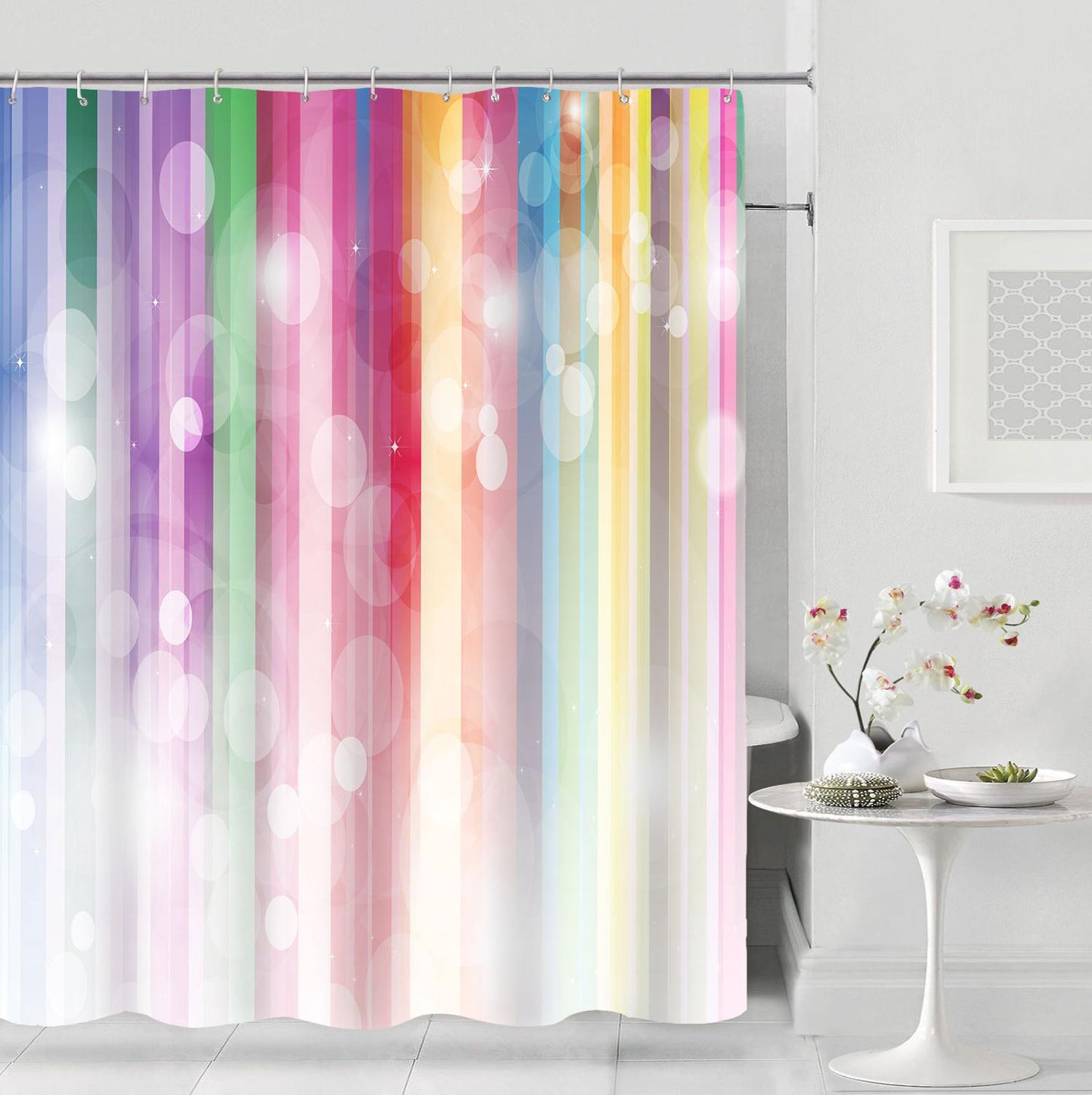Modern shower curtain Fashion Shiny Shower Curtains Polyester Fabric Waterproof Bath Curtains Bathroom Partition curtain 12 hook