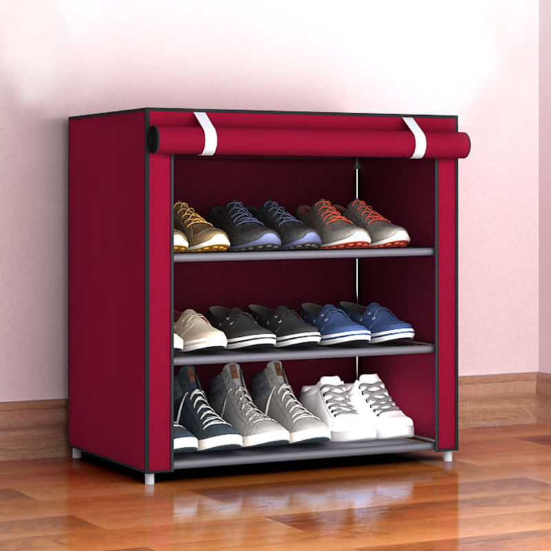Multilayer Shoe Rack Thicken Nonwoven Fabric Shoe Cabinet Easy to Assemble Hallway Dustproof Shoe Organizer Small Shoe Rack