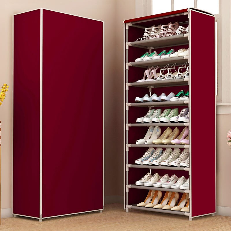 Simple Dustproof Shoe Rack Easy to Install Nonwoven Shoes Storage Organizer Space Saving Stand Holder Multi-Layer Shoe Cabinet