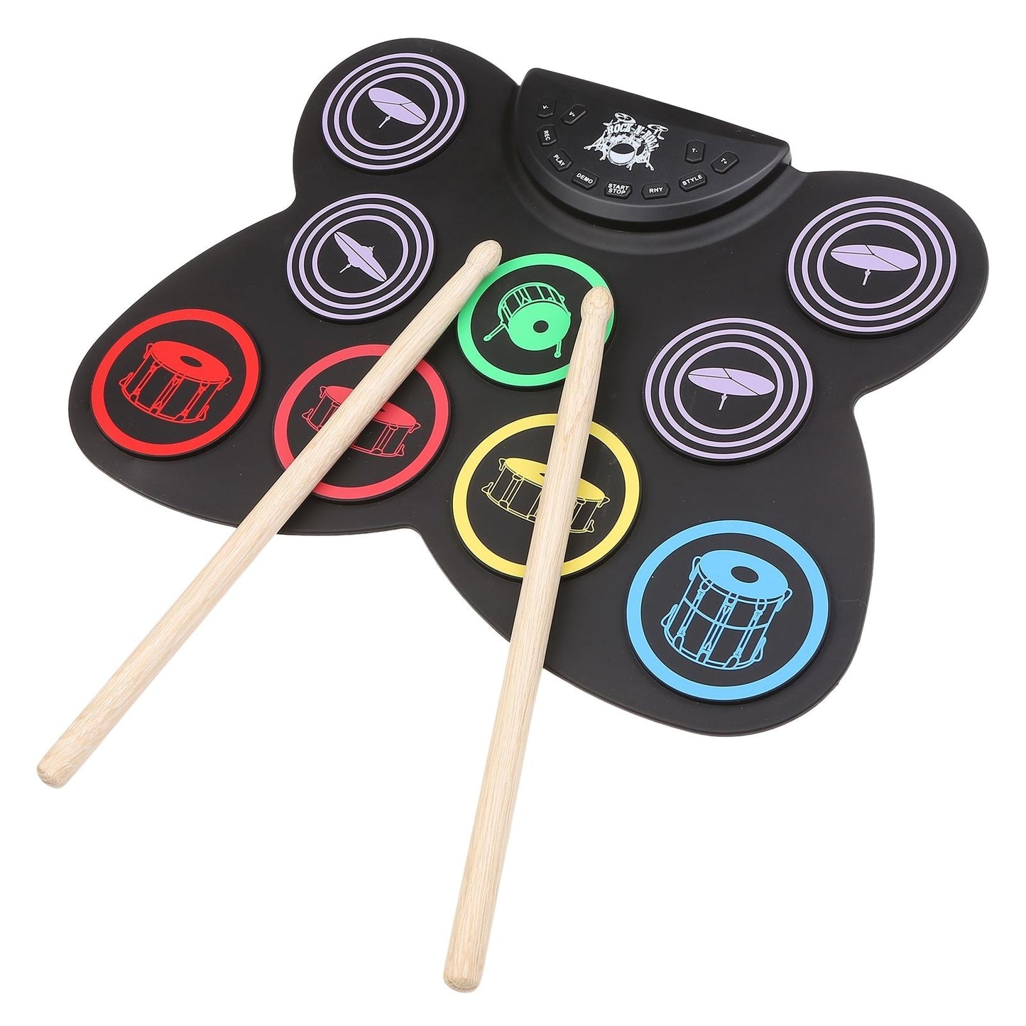 Silicone Electronic Drums Musical Instrument drum pad drum practice pad Portable Drum Kit Music drums With Drumsticks Foot Pedal