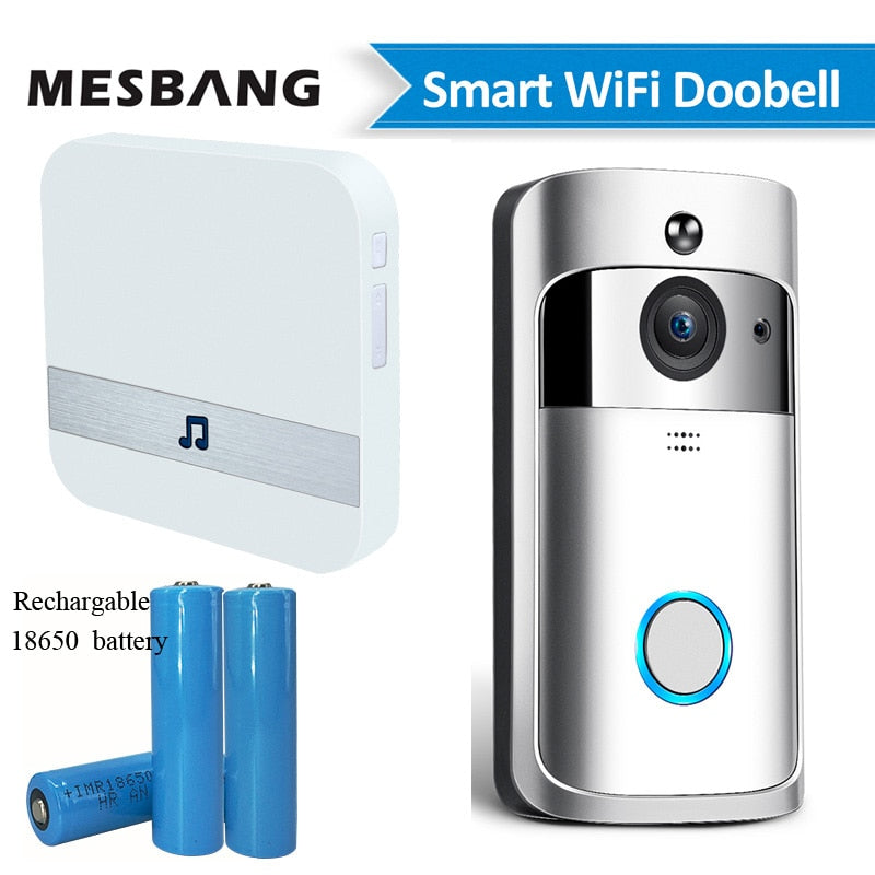 Wifi Video Doorbell Wireless  Smart Door Bell Intercom Camera Battery Power Phone Calling With Motion Detector Cloud Storage