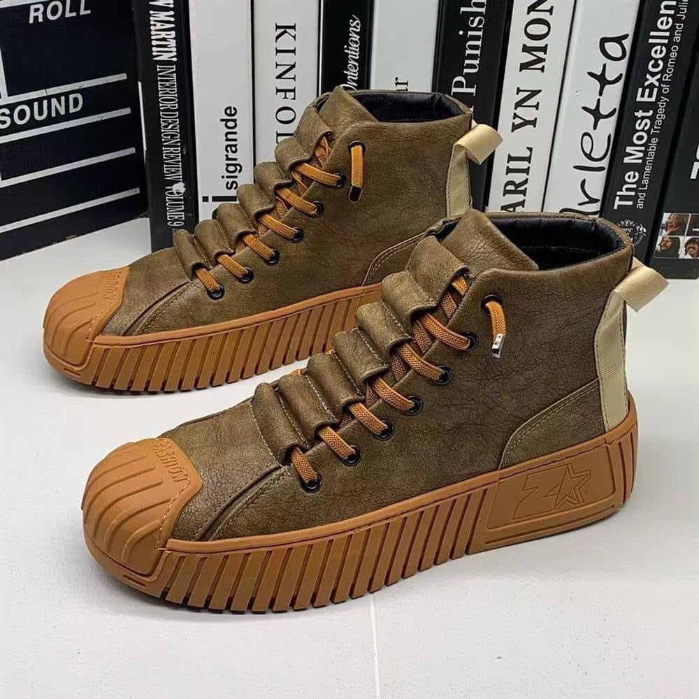 2023 Autumn and winter Men Boots Increased Boots Lace Up Casual Shoes Board Shoes High Quality Outdoor Boot British Style New