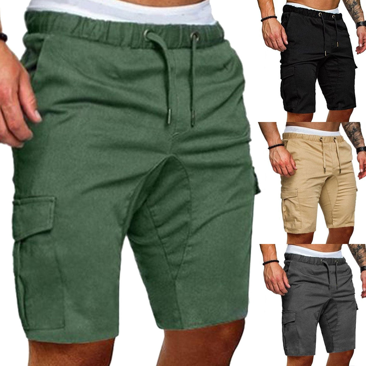 Mens Casual Camo Shorts Combat Short Pants Military Army Cargo Work Trousers