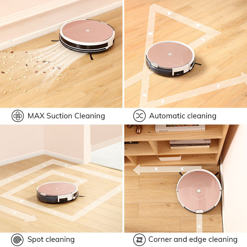 ILIFE A80 Plus Robot Vacuum Mop Cleaner,Draw Cleaning Area On Map, WiFi App, Restricted Area Setting,Smart Home Carpet Wash