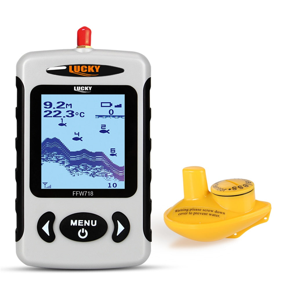 Lucky FFW718&amp; FFW718LA Wireless Portable Fish Finder 45M/135FT Sonar Depth Sounder Alarm Ocean River Lake