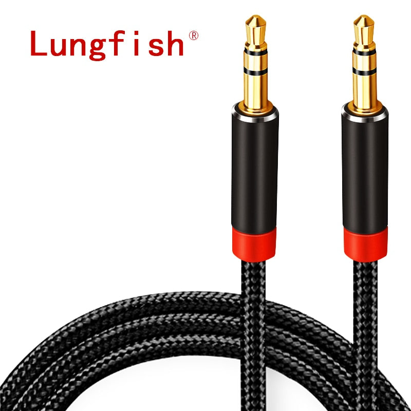 Lungfish AUX Cable Jack 3.5mm Audio Cable 3.5 mm Jack Speaker Cable 1m 2m 3m 5m for iphone Samsung xiaomi Car Headphone Speaker