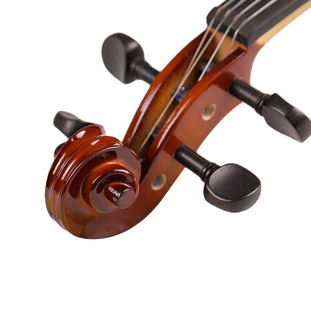 Gift for Christmas 1/8 1/16 1/10 Size with Case Bow Strings Shoulder Rest Bass Wood Violin for Beginner Students Kids Violin