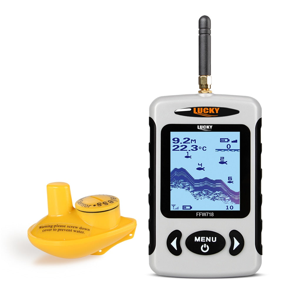 Lucky FFW718&amp; FFW718LA Wireless Portable Fish Finder 45M/135FT Sonar Depth Sounder Alarm Ocean River Lake