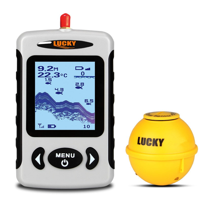 Lucky FFW718&amp; FFW718LA Wireless Portable Fish Finder 45M/135FT Sonar Depth Sounder Alarm Ocean River Lake