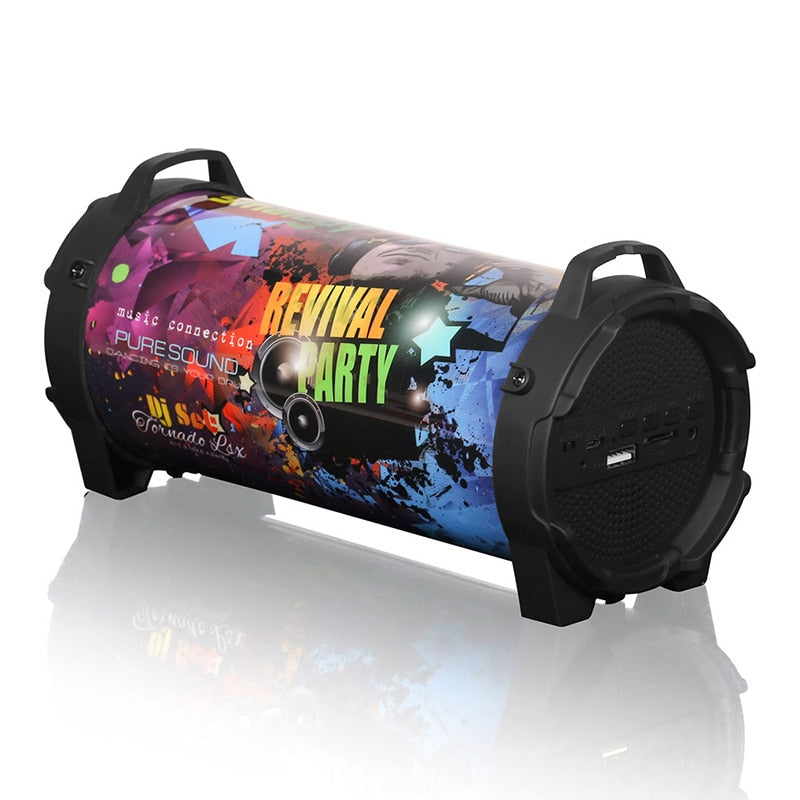 New Outdoor Portable Subwoofer Column Bluetooth-compatible Speaker Wireless Powerful Sports Speakers FM Mp3 player Scalable