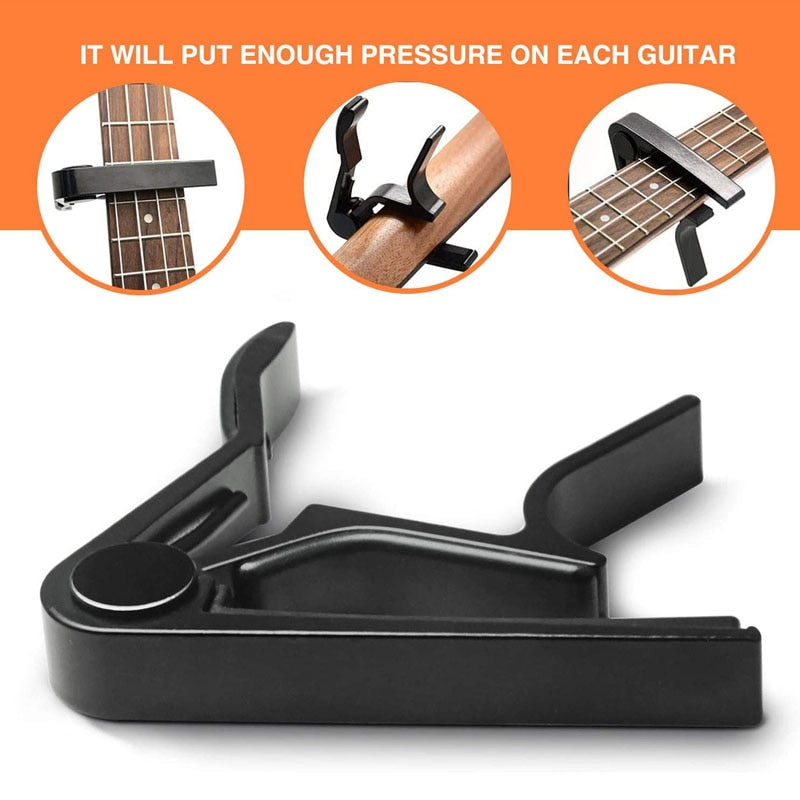 Universal Guitar Capo Quick Change Clamp Key Aluminium Alloy Metal Capo for Acoustic Classic Electric Guitar Parts Accessories