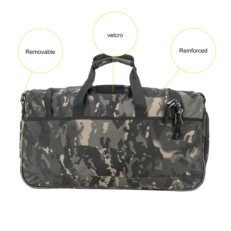 Waterproof Gym Bag Men Sports Travel Bags Military Tactical Duffle Luggage Outdoor FitnessTraining Bag