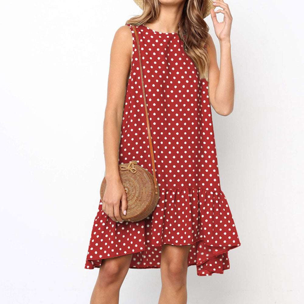 Jocoo Jolee Summer Chiffon Dress Women Polka Dot Ruffles Mini Dress Casual Beach Party Dress Street Short Sundress Vestidos