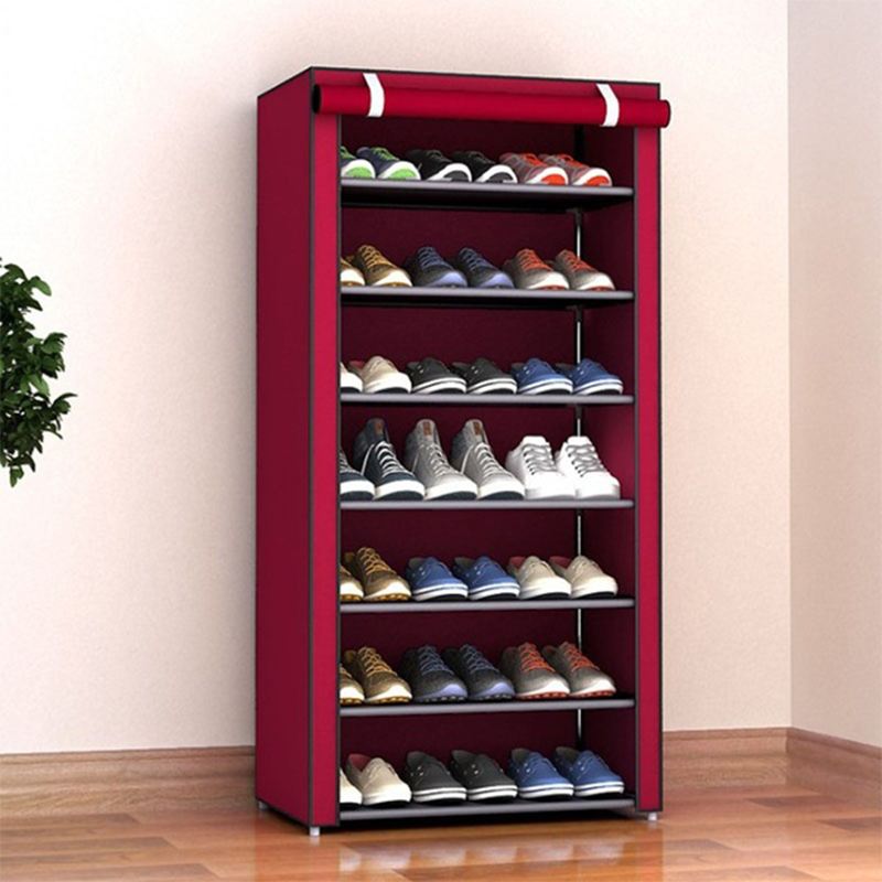 Dustproof Non-woven Cloth Fabric Assembly Shoe Storage Combination Shoe Cabinet Organizer Rack Shoe Shelf 8 layer Shoe Rack