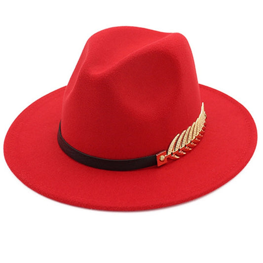 Ladies Wool Fedora Warm Jazz Hat Chapeau Femme feutre Panaman cap Felt Women Fedora Hats with Pearls Belt Vintage Trilby Caps
