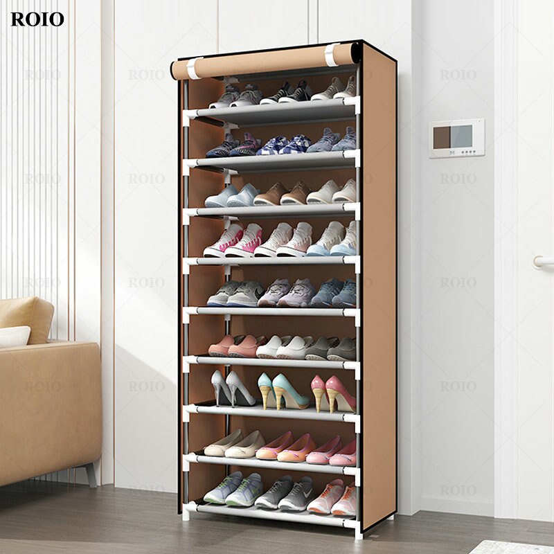 Simple Shoe Cabinet DIY Dustproof Fabric Organizer Stand Holder Hallway Saving Space Shoe Shelf Home Furniture Storage Shoe Rack
