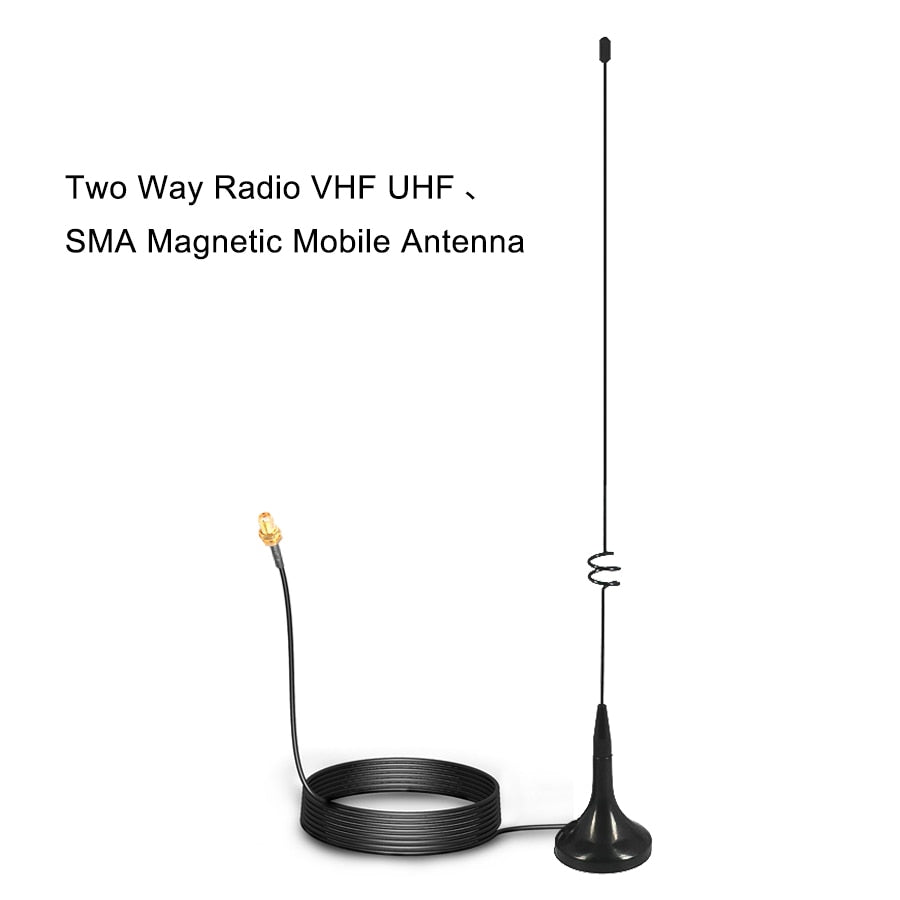 bundwin Two Way Radio VHF UHF SMA Magnetic Mobile Antenna UT-108UV for Nagoya BAOFENG CB Radio UV-5R UV-B5 UV-B6 GT-3