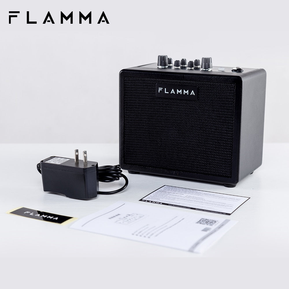 FLAMMA FA05 Electric Guitar Amplifier Amp Bluetooth Combo Amplifier Speaker Mini Portable with 7 Preamp Models 40 Drum Machine