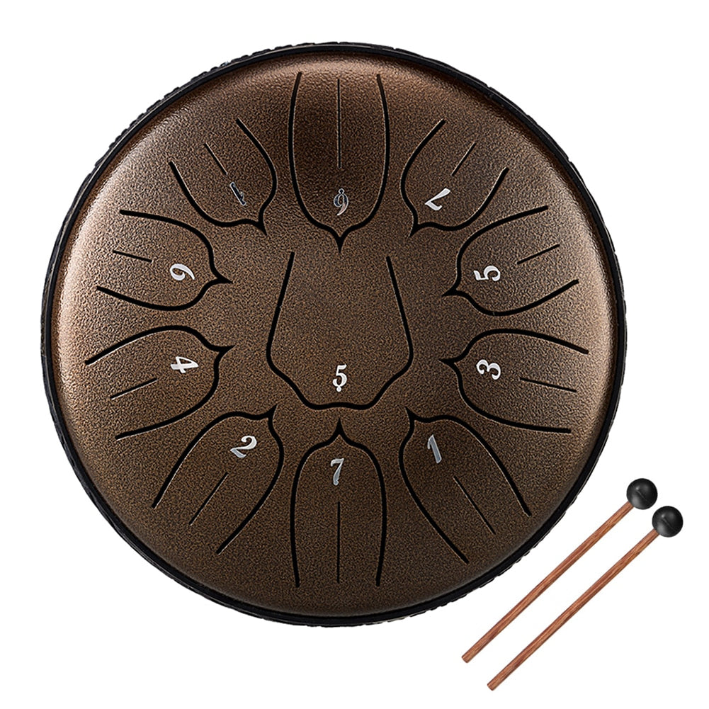 6 inch 11-Tone Steel Tongue Drum Hand Pan Drums with Drumsticks Percussion instruments Musical Instruments drums Music drum set