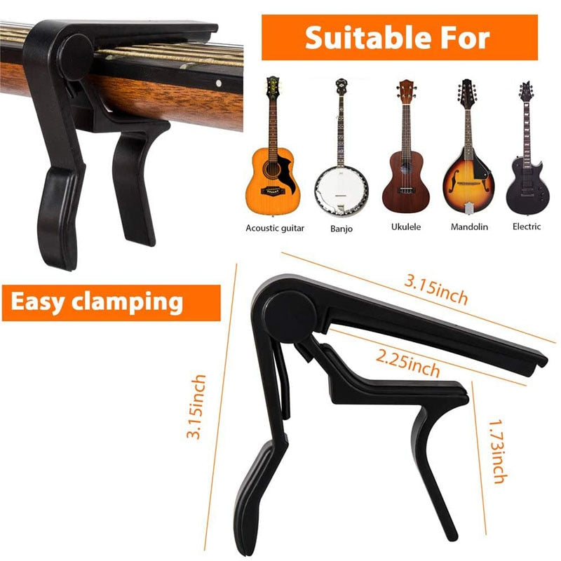 Universal Guitar Capo Quick Change Clamp Key Aluminium Alloy Metal Capo for Acoustic Classic Electric Guitar Parts Accessories