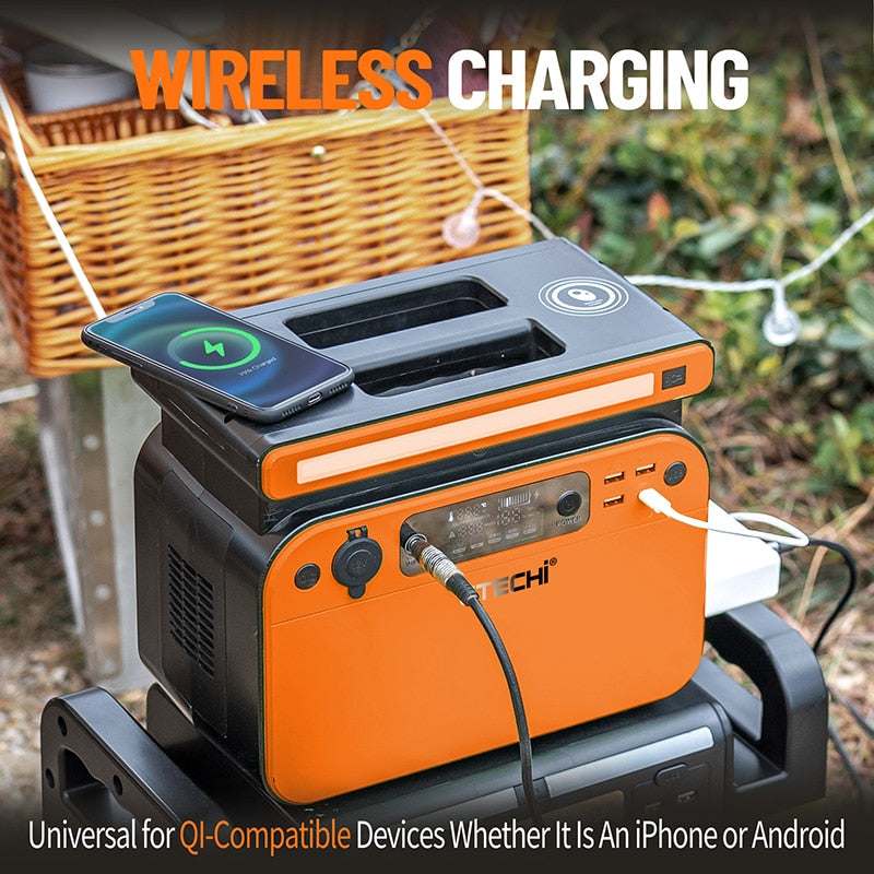 Portable Power Station 500W 518Wh Solar Generator, 3.5 Hours Fully Recharged LiFePO4 Power Station with PD 60W Quick Charge