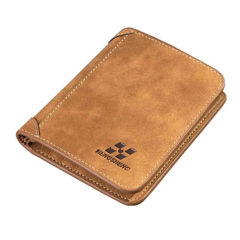 Men&#39;s Wallet Leather Billfold Slim Hipster Cowhide Credit Card/ID Holders Inserts Coin Purses Luxury Business Foldable Wallet