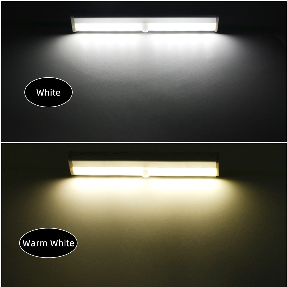 LED PIR Motion Sensor Lamp Wireless Under Cabinet Light 6/10Leds for Bedroom Bedside kitchen Potable Infrared Wall Bar Lights
