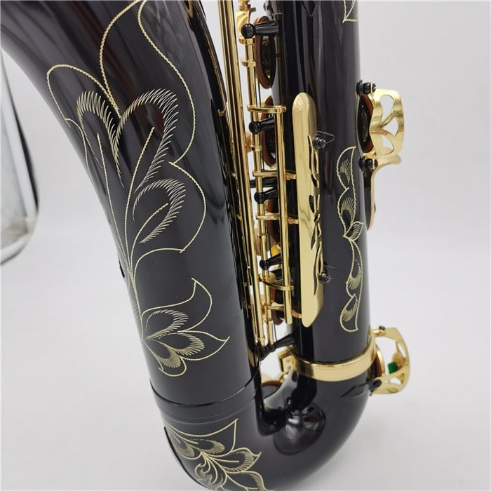High Tenor Saxophone YTS-875EX Bb Tune Black Nickel lacquered Gold Woodwind Instrument With Case Accessories Free Shipping