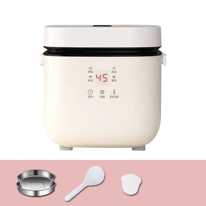 Mini Rice Cooker Multi-function Single Electric Rice Cooker Non-Stick Household Small Cooking Machine Make Porridge Soup 1.2L EU