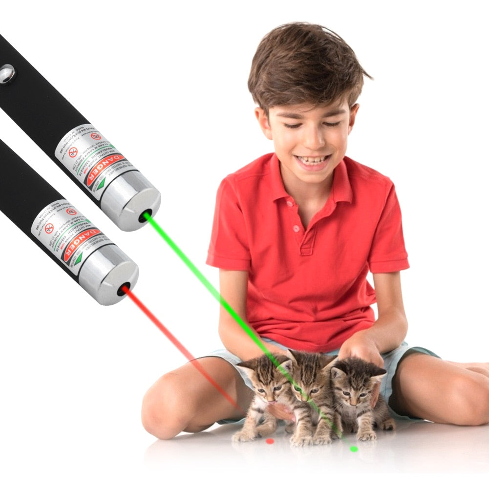 Interactive LED Toy for Cats Dogs Multifunctional Presentation Pen to Satisfies Pets Hunting Chasing Exercising Green Blue Red