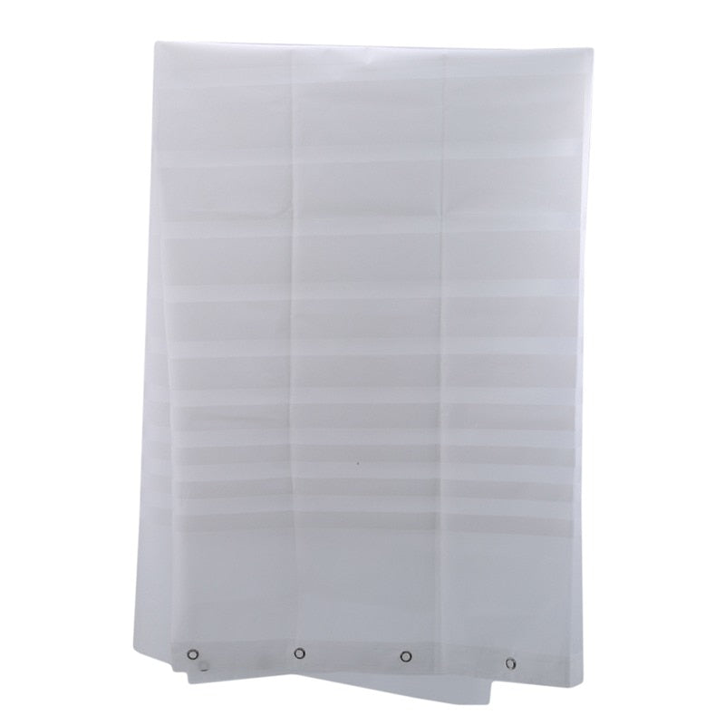 Plastic PEVA Waterproof Shower Curtain Transparent White Stripe Bathroom Curtain Luxury Bath Curtain