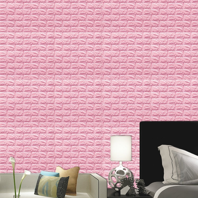 10pcs 3D Wall Sticker Imitation Brick Bedroom Christmas Home Decoration Waterproof Self Adhesive Wallpaper For Living Room