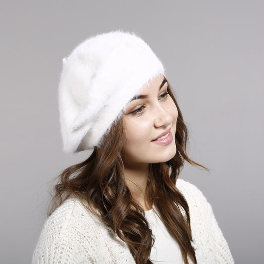 Hat Women Lady Winter Imitation Rabbit Hair Hat New Winter Wool Hat Thickened Warm Knit Hat Hats For Women Hats Cap For Women