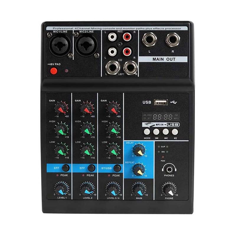 LEEDOAR AUDIO 4 5 Channel Professional Portable Mixer Sound Console Computer Input 48v Power Live Broadcast A4 A5 PK TEYUN JIY